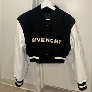 Givenchy Black and White Women’s Bomber Jacket Size 38